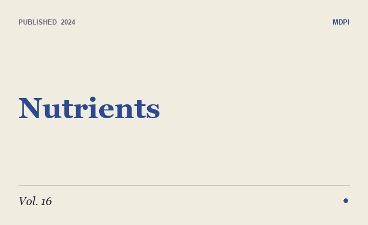 Nutrients (MDPI), 2024
